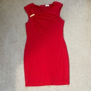 Calvin Klein Red Sleeveless Dress